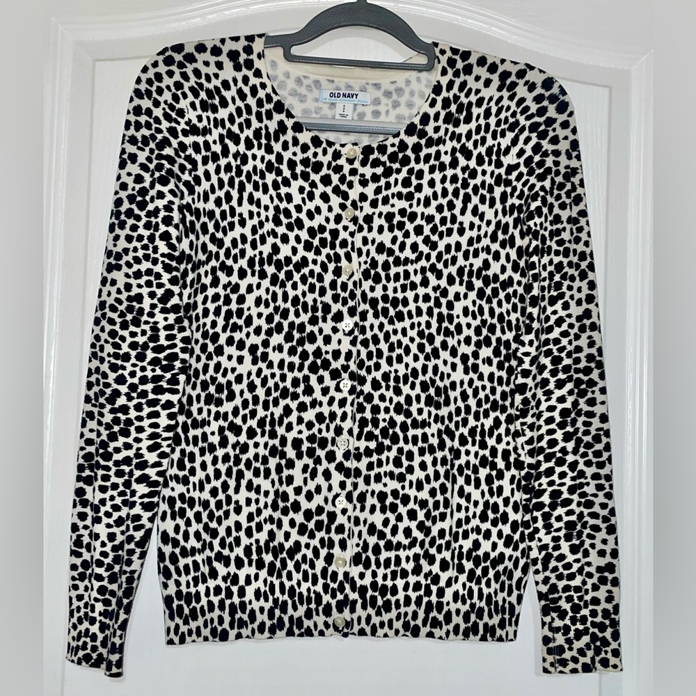 Old Navy Dalmatian Print Cardigan